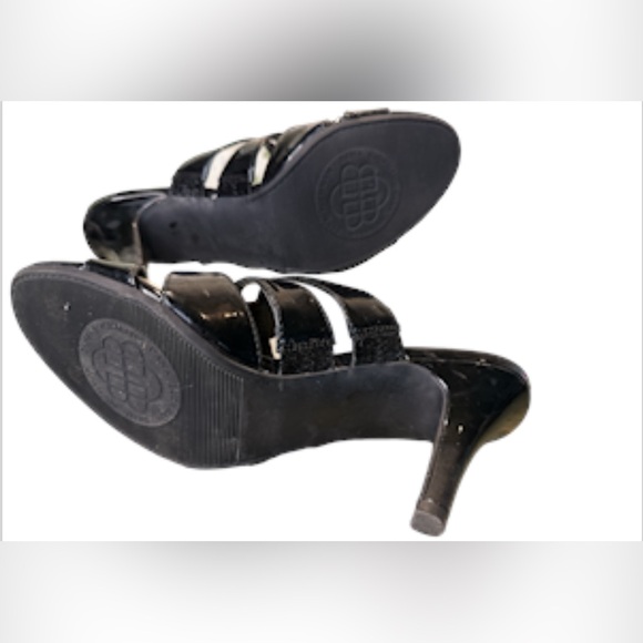 Dana Buchanan open toe black patten Pump size says women’s 8 fits like a 7 - Picture 6 of 7